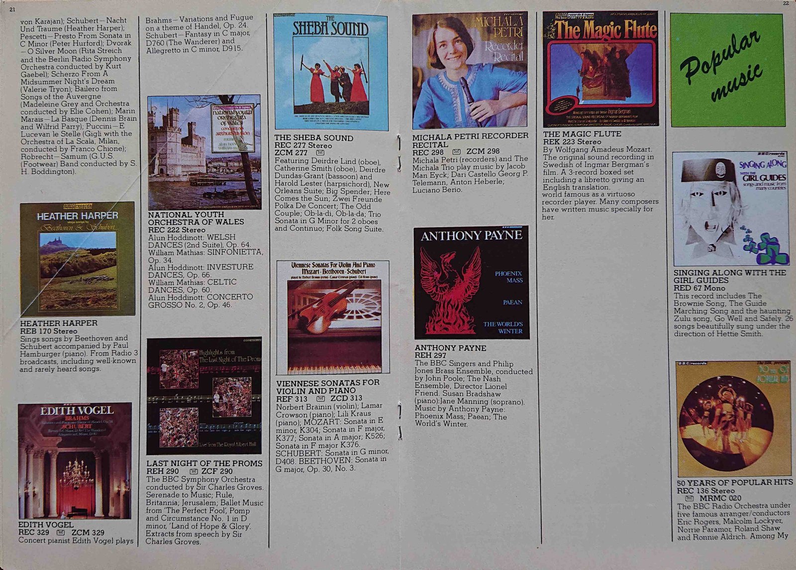 Other pages of catalogue BBC Records catalogue 1983